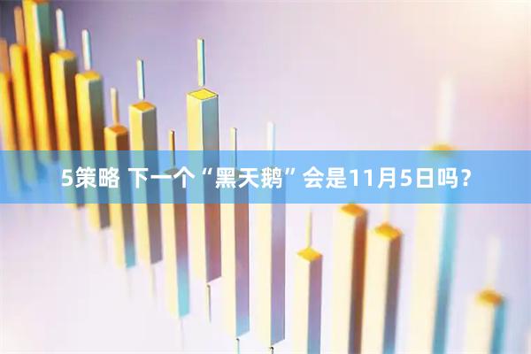 5策略 下一个“黑天鹅”会是11月5日吗？