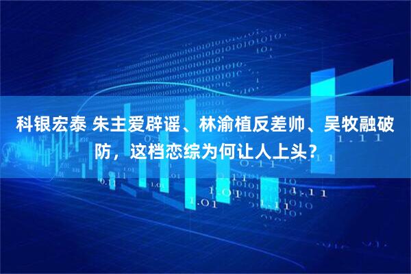 科银宏泰 朱主爱辟谣、林渝植反差帅、吴牧融破防，这档恋综为何让人上头？